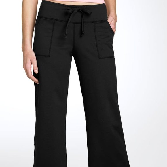 Women's 'Soul' Wide Leg Capris Crop Pants Black 0 - Picture 1 of 2